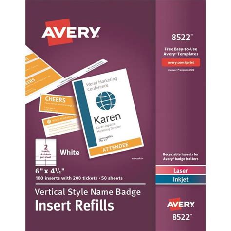Avery 8522 Template